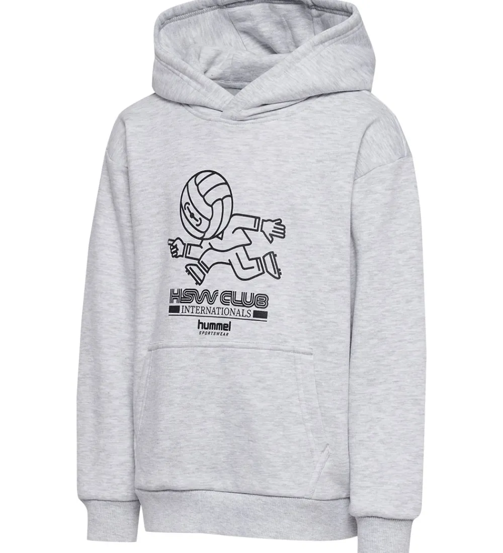 Børn Hummel Hættetrøjer>Hættetrøje - HmlJR - Headball - Light Grey Melange