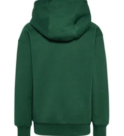 Børn Hummel Hættetrøjer>Hættetrøje - HmlJR - Mørkegrøn m. Logo