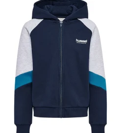 Børn Hummel Hættetrøjer>Hættetrøje - hmlJR - m. Lynlås - Dress Blues