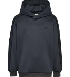 Børn Hummel Hættetrøjer>Hættetrøje - hmlJR Performance - Interlock Hoddie - Ebony