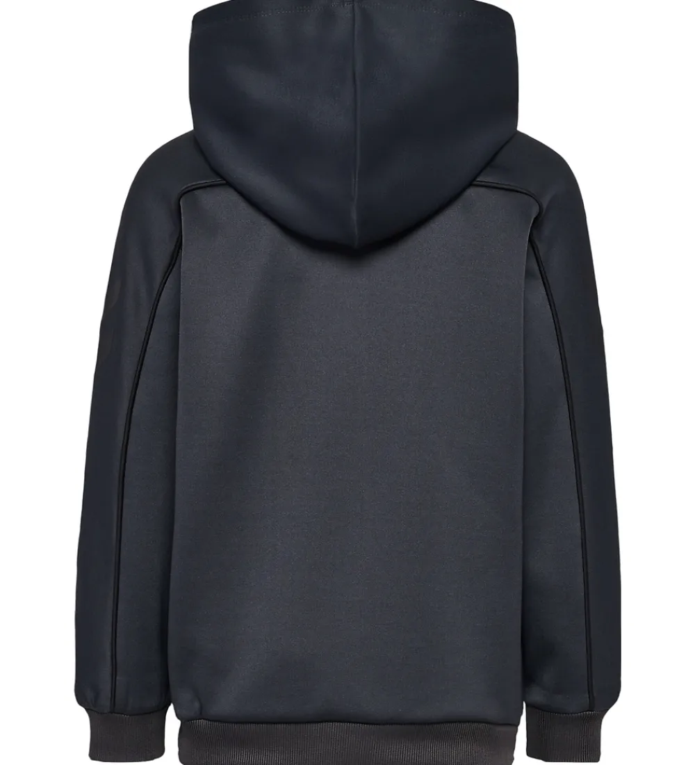 Børn Hummel Hættetrøjer>Hættetrøje - hmlJR Performance - Interlock Hoddie - Ebony