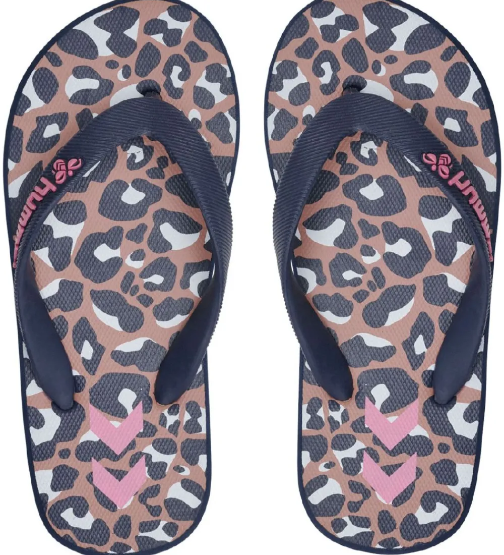 Hummel Klipklappere|Klipklapper - Flip Flop Jr. - Black Iris/Leopard