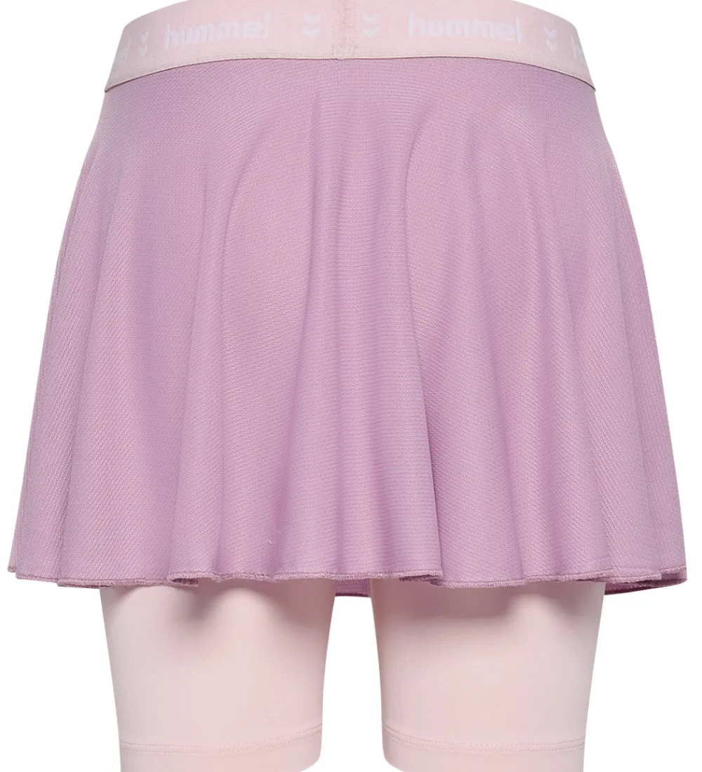 Børn Hummel Nederdele|Nederdel m. Cykelshorts - HmlJR Gym - Lavender Mist