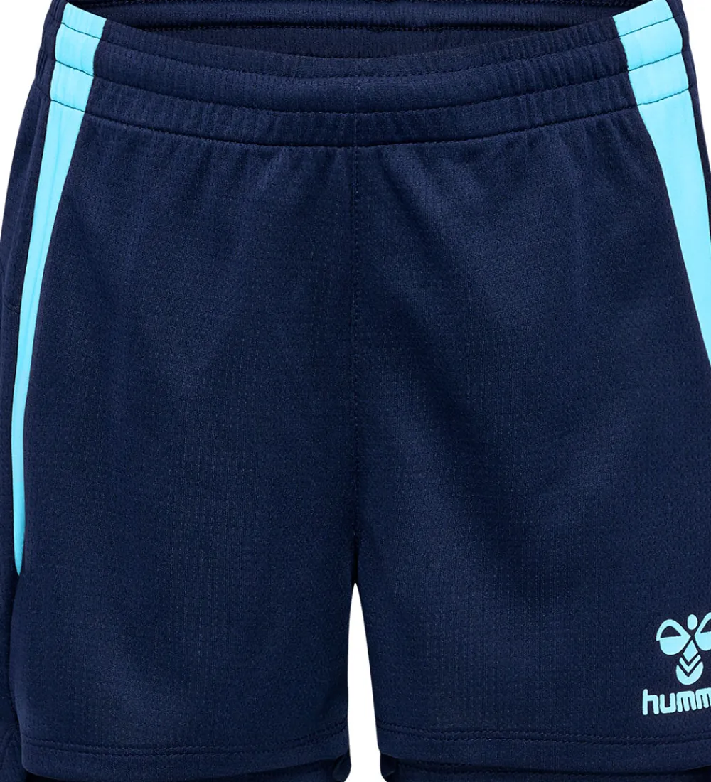 Børn Hummel Shorts Og Knickers>shorts - hmlLead 2.0 - Marine/Blue Fish