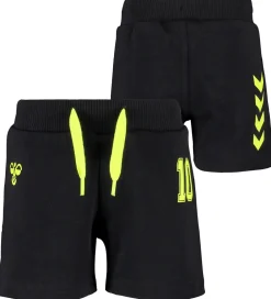 Hummel Sportsshorts|Shorts - HMLSafi - Sort/Gul m. Vinkler