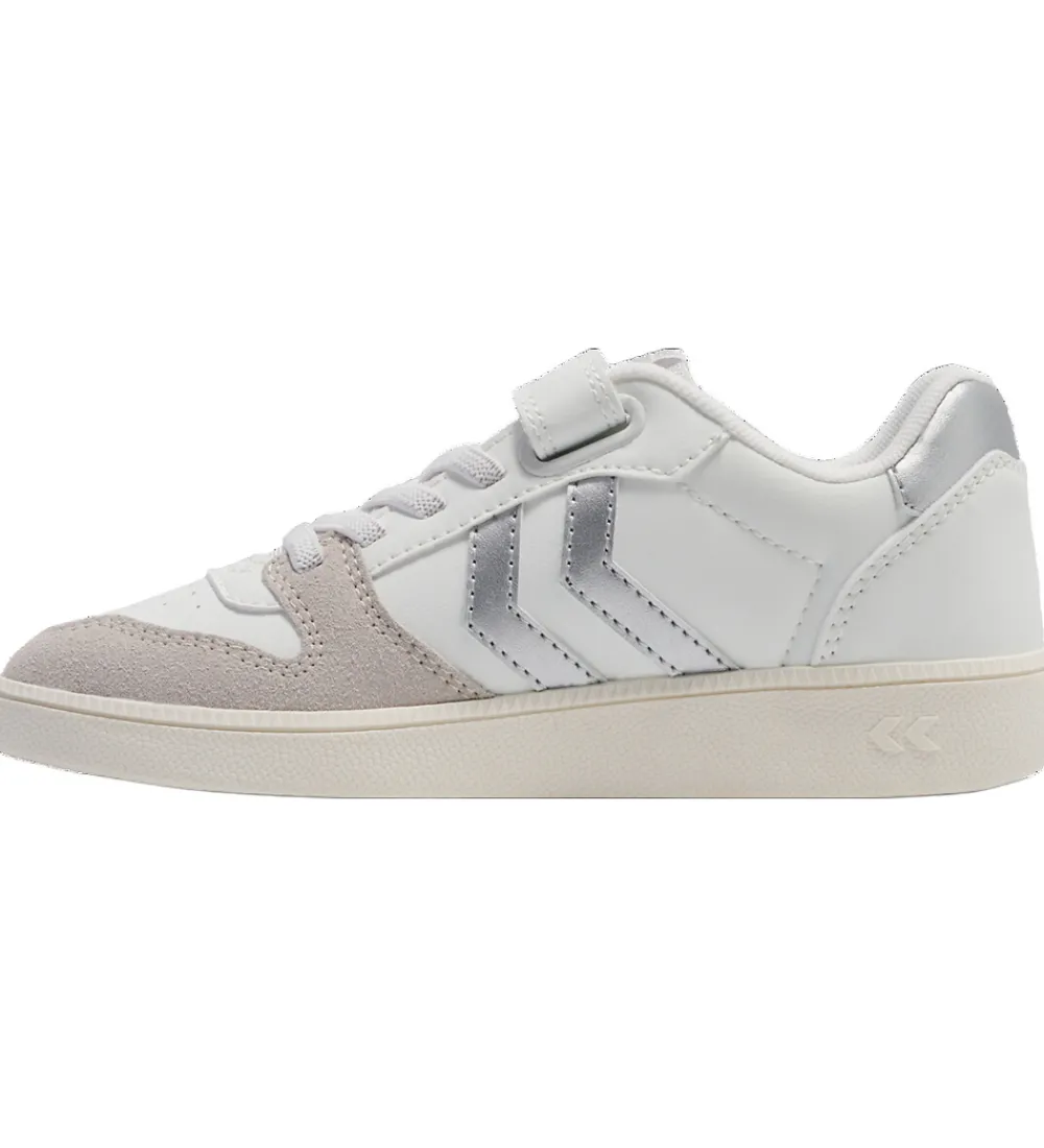 Børn Hummel Sneakers|Børnesko Og Babysko>Sko - Handball Perfekt SP JR - Hvid/Sølv