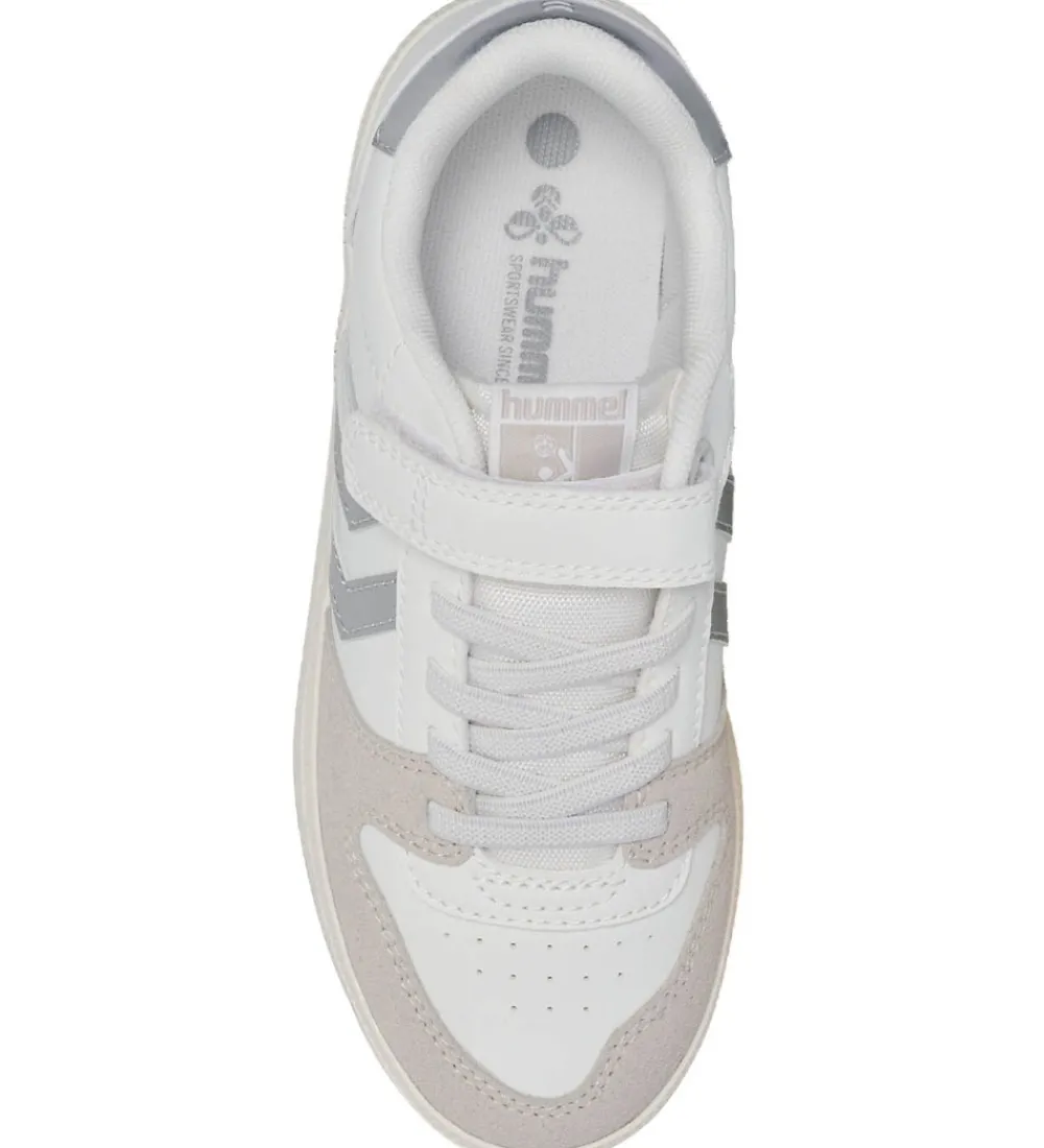 Børn Hummel Sneakers|Børnesko Og Babysko>Sko - Handball Perfekt SP JR - Hvid/Sølv