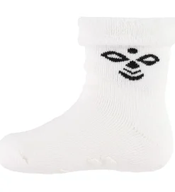 Børn Hummel Strømper|Skridsikre Strømper - HMLSnubbie - Hvid m. Dupper