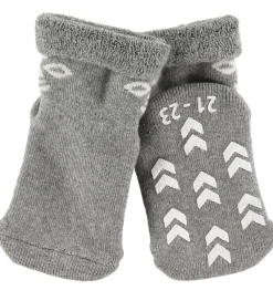 Børn Hummel Strømper|Skridsikre Strømper - HMLSnubbie - Gråmeleret m. Dupper