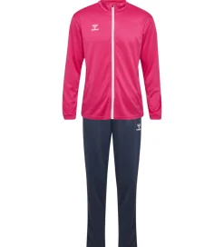 Børn Hummel Træningssæt|Træningsbukser|Træningssæt - HmlLogo - Raspberry Sorbet/Ombre Blue