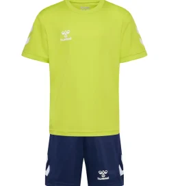 Børn Hummel Træningssæt|Træning Og Gymnastik|Træningssæt - HmlLogo - Lime Punch/Marine