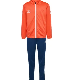 Børn Hummel Træningssæt|Træningsbukser>Træningssæt - HmlLogo - Nasturtium/Dark Denim