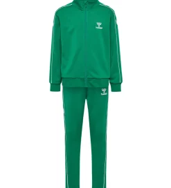Hummel Træningssæt>Træningssæt - hmlTrack - Pepper Green m. Logo