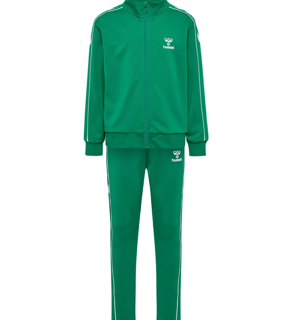 Hummel Træningssæt>Træningssæt - hmlTrack - Pepper Green m. Logo