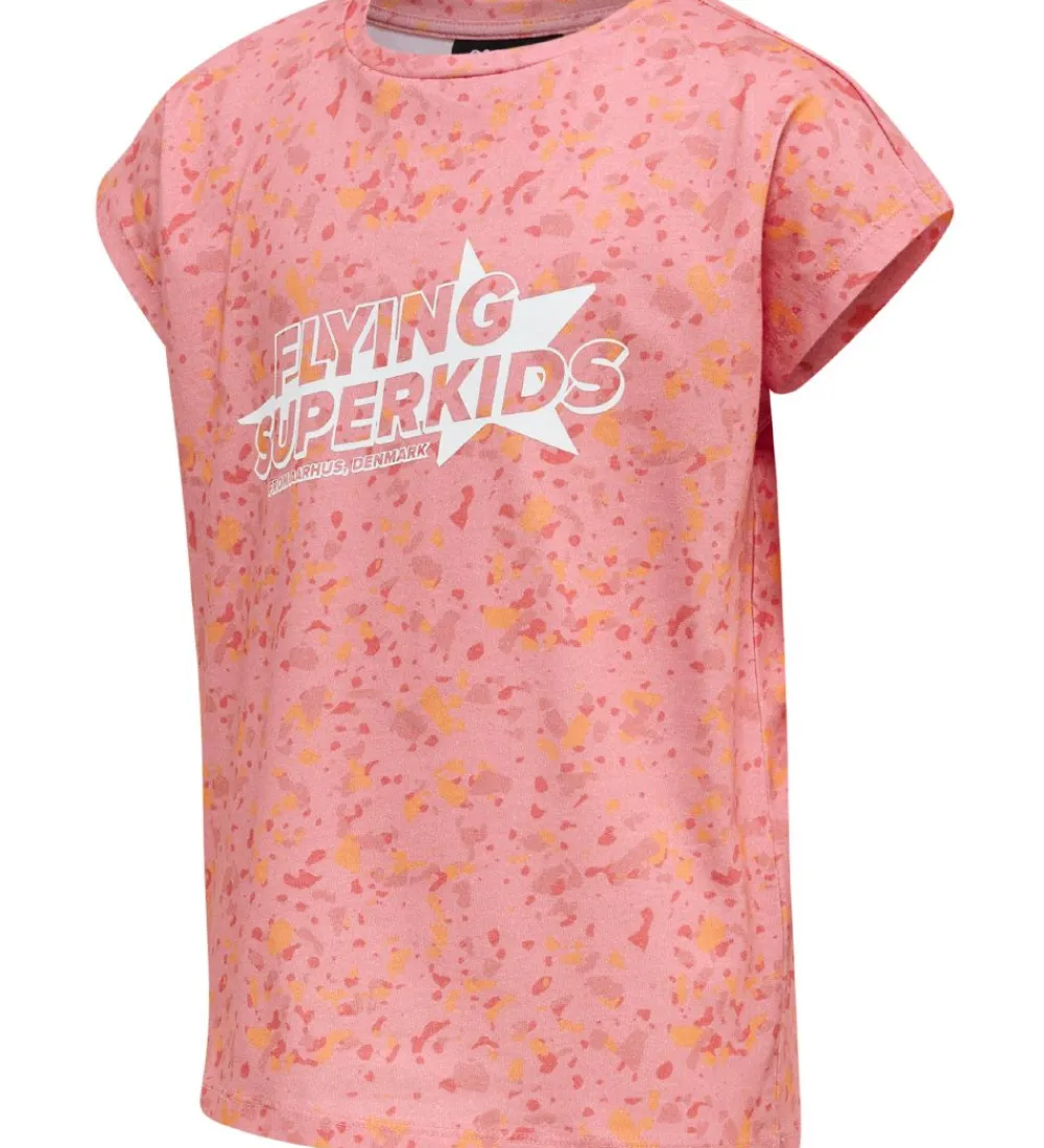 Hummel Gymnastiktøj|T-Shirt - HmlFlying Diez - Rosa/Hvid