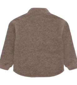 Børn Hust and Claire Fleece>Fleecejakke - Emi - Uld - Deer Melange