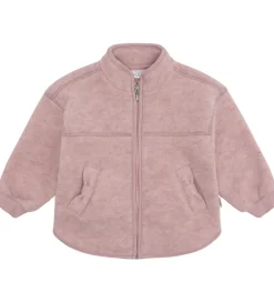 Børn Hust and Claire Fleece>Fleecejakke - Emi - Uld - Heather