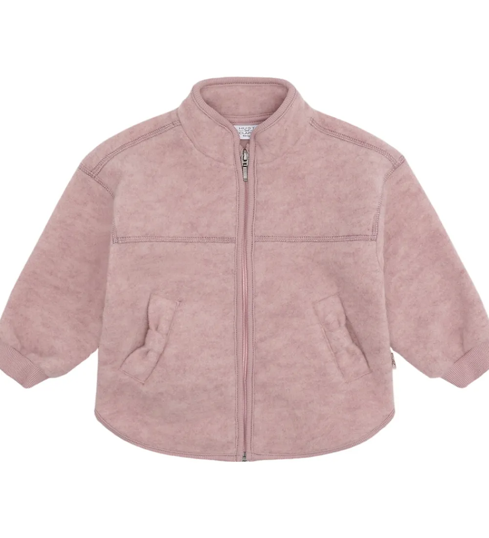 Børn Hust and Claire Fleece>Fleecejakke - Emi - Uld - Heather