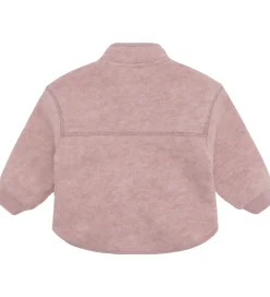Børn Hust and Claire Fleece>Fleecejakke - Emi - Uld - Heather