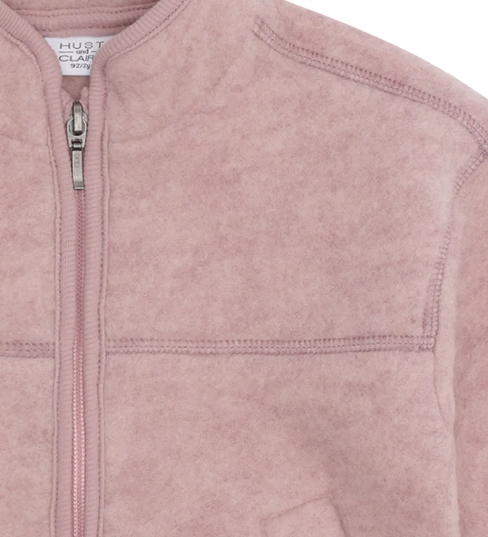 Børn Hust and Claire Fleece>Fleecejakke - Emi - Uld - Heather