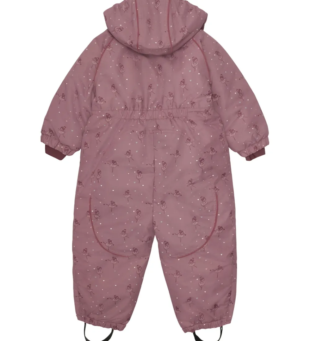 Børn Hust and Claire Flyverdragter>Flyverdragt - HCOtine - Pale Mauve m. Hjerter/Ba