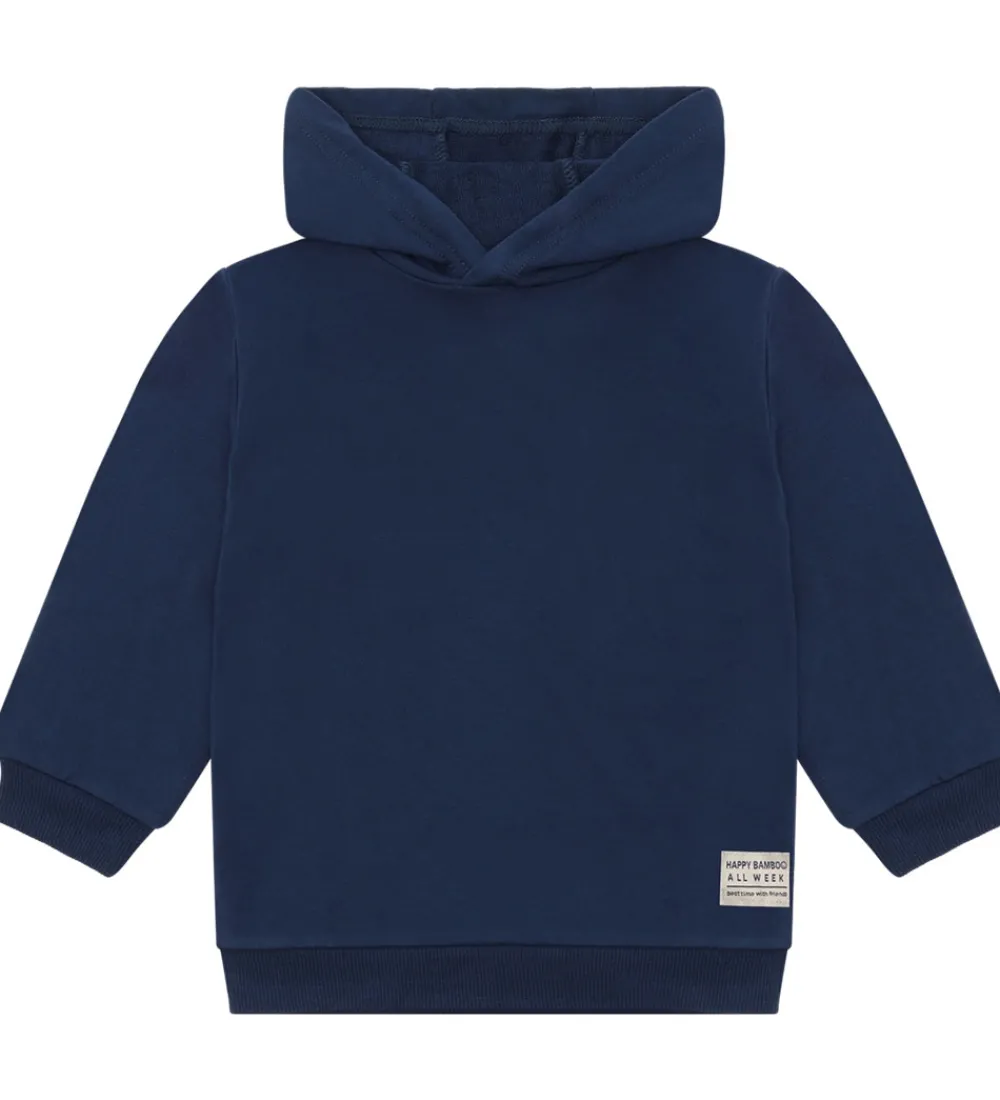 Børn Hust and Claire Hættetrøjer>Hættetrøje - Bambus - Stinus - Blues