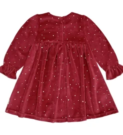 Børn Hust and Claire Kjoler>Kjole - Velour - HCDonna - Teaberry m. Guld