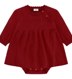 Børn Hust and Claire Kjoler>Kjolebody - Strik - HCKlara - Teaberry m. Hjerte