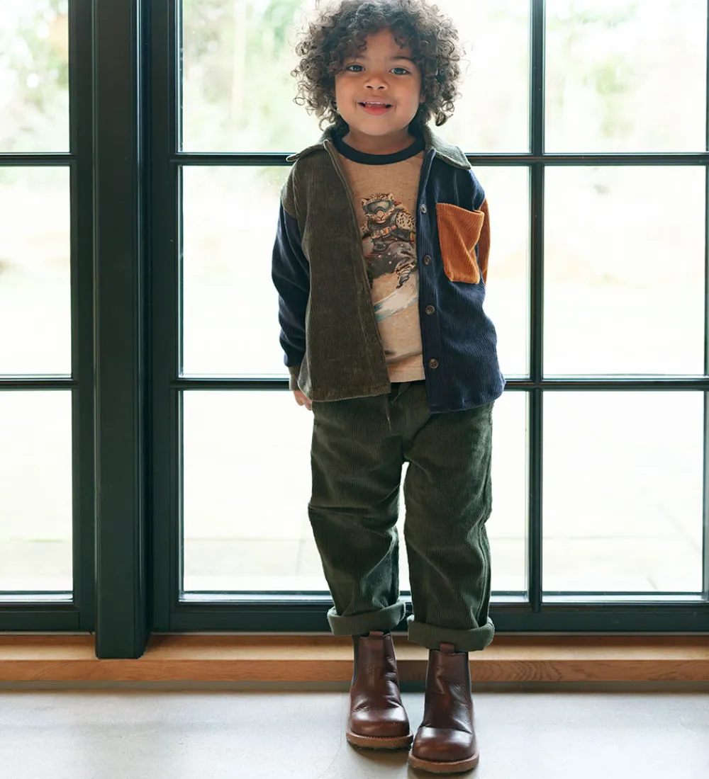 Børn Hust and Claire Skjorter|Skjorte - HCRavn - Fløjl - Deep Ivy