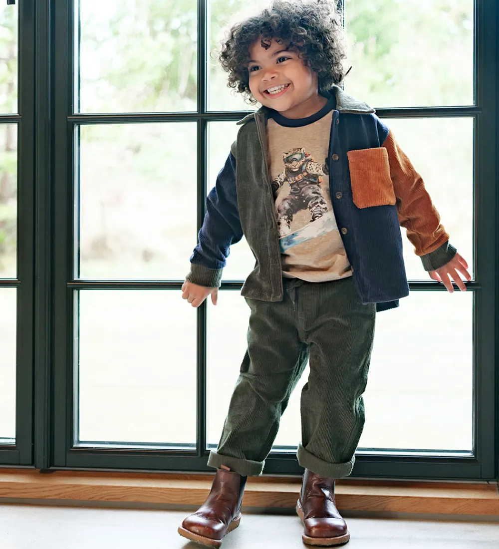 Børn Hust and Claire Skjorter|Skjorte - HCRavn - Fløjl - Deep Ivy