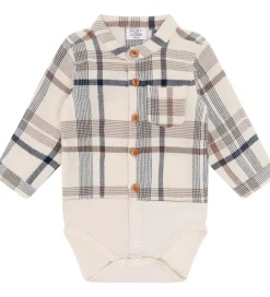 Børn Hust and Claire Bodyer>Skjortebody l/æ - HCBertil - Kit m. Tern