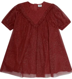 Børn Hust and Claire Kjoler|Juletøj|Tylkjole - HCKaroline - Teaberry m. Guldglimmer