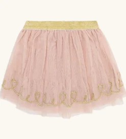 Børn Hust and Claire Nederdele|Juletøj>Tylnederdel - HCNinna - Dusty Rose m. Guldglimme