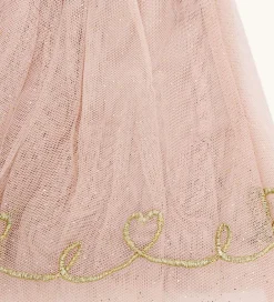 Børn Hust and Claire Nederdele|Juletøj>Tylnederdel - HCNinna - Dusty Rose m. Guldglimme