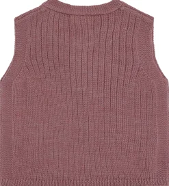 Børn Hust and Claire Veste|Vest - Strik - HCEdi Wool Rib Knit - Pale Ma