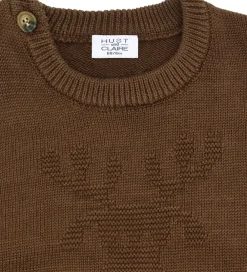 Børn Hust and Claire Veste>Vest - Strik - HCPerry Moose - Brown stone