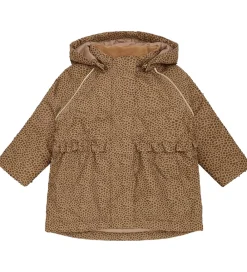Børn Hust and Claire Vinterjakker|Vinterjakke - HCObia - Wood Smoke m. Leopard