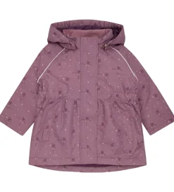 Børn Hust and Claire Vinterjakker|Vinterjakke - HCObia - Pale Mauve m. Hjerter/Bal