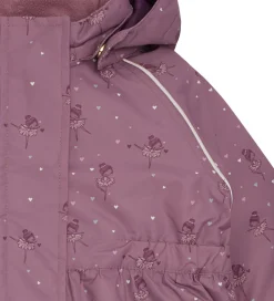 Børn Hust and Claire Vinterjakker|Vinterjakke - HCObia - Pale Mauve m. Hjerter/Bal