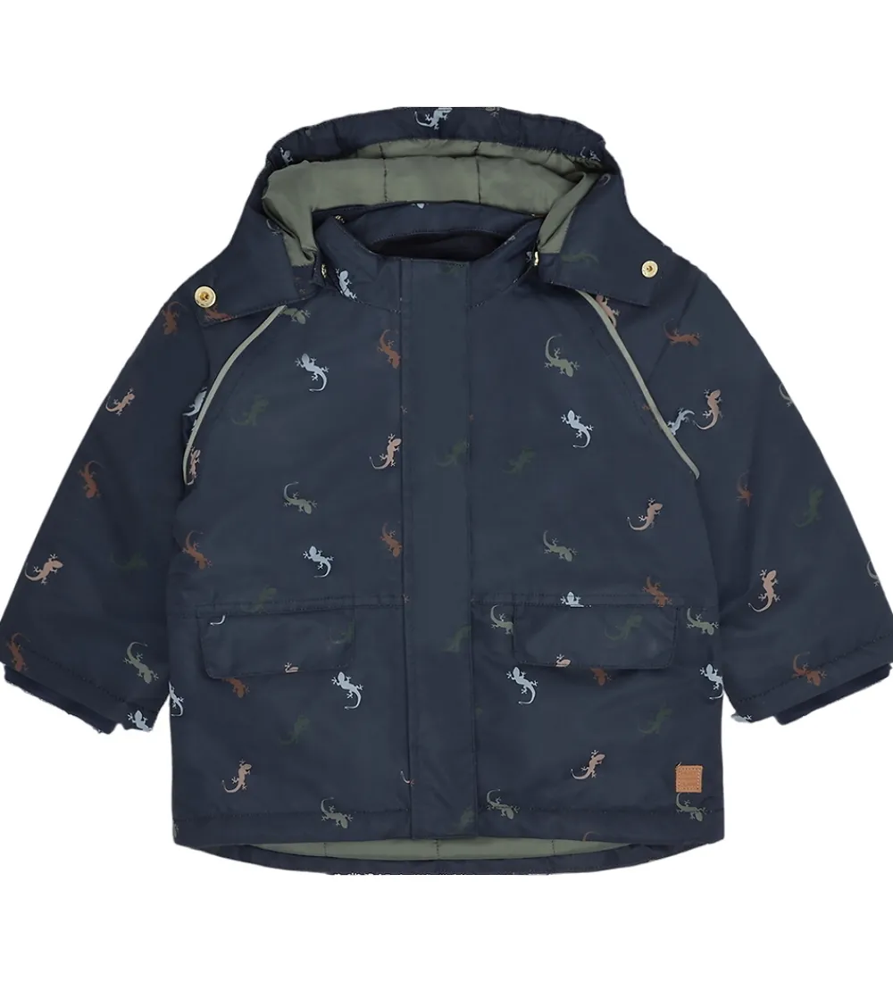 Børn Hust and Claire Vinterjakker|Vinterjakke - HCObi - More Navy m. Firben
