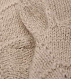 Børn Huttelihut Babyhjelme|Babyhjelm m. Ører - Alpakauld - Strik - Mahogany Rose