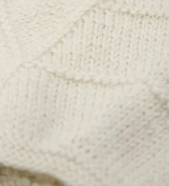 Børn Huttelihut Babyhjelme>Babyhjelm m. Ører - Alpakauld - Strik - Off-white