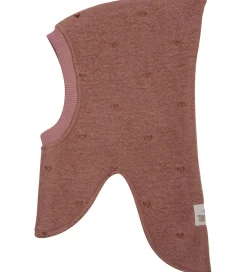 Børn Huttelihut Elefanthuer>Elefanthue - Uld - 2-lags - Burlwood m. Hjerter