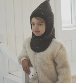 Børn Huttelihut Elefanthuer|Elefanthue - Uld - 2-lags - Dark Brown Melange