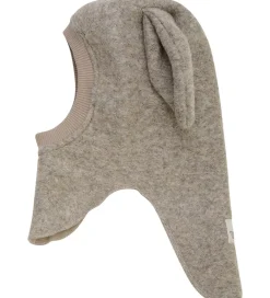 Børn Huttelihut Elefanthuer>Elefanthue - Uld - 2-lags - Camel Melange m. Ører