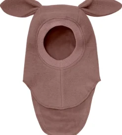 Børn Huttelihut Elefanthuer>Elefanthue - Uld - 2-lags - Burlwood m. Ører