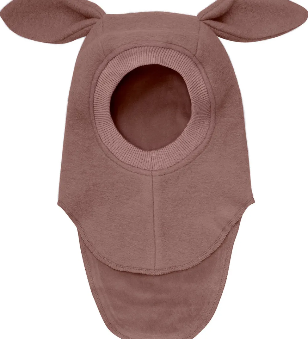 Børn Huttelihut Elefanthuer>Elefanthue - Uld - 2-lags - Burlwood m. Ører