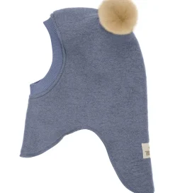 Børn Huttelihut Elefanthuer>Elefanthue - Uld - 2-lags - Folkstone Gray m. Kvaste