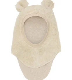 Børn Huttelihut Elefanthuer|Elefanthue - Uld - Teddy - 2-lags - Cement m. Ører