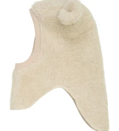 Børn Huttelihut Elefanthuer|Elefanthue - Uld - Teddy - 2-lags - Cement m. Ører